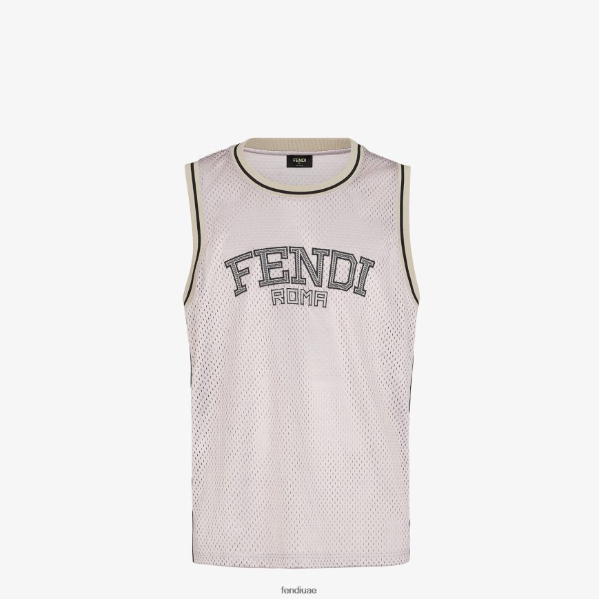 سترة شبكية تقنية أبيض Fendi رجال ثياب TNL80L2190