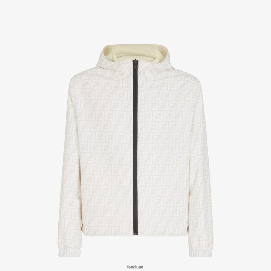 سترة نايلون أبيض Fendi رجال ثياب TNL80L2203