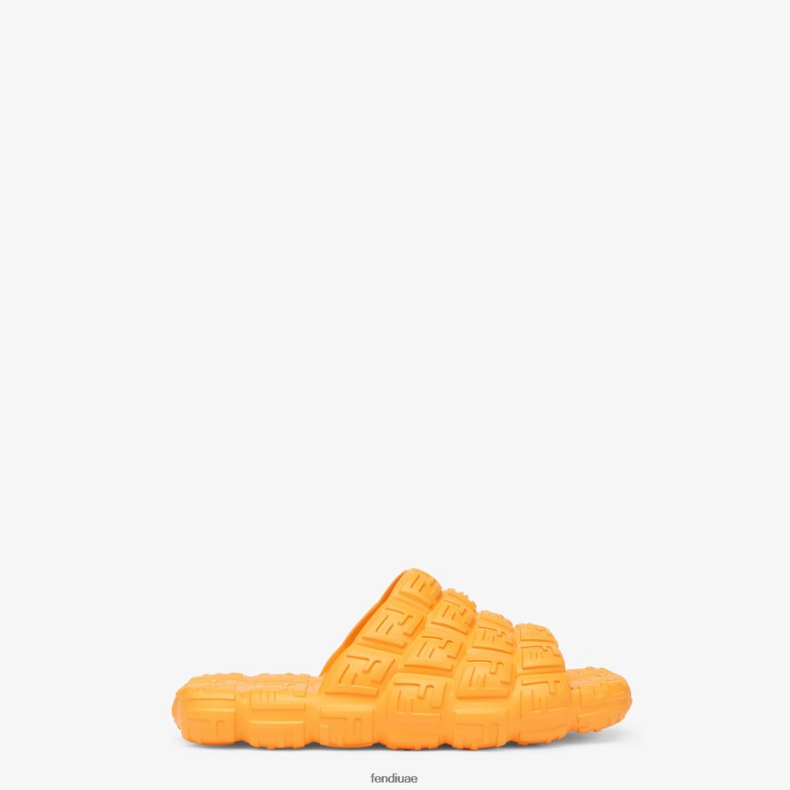 شرائح مطاطية البرتقالي Fendi رجال أحذية TNL80L2228