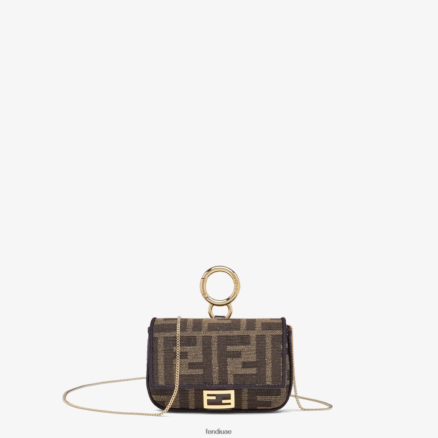 سحر النسيج بني Fendi نحيف مُكَمِّلات TNL80L227