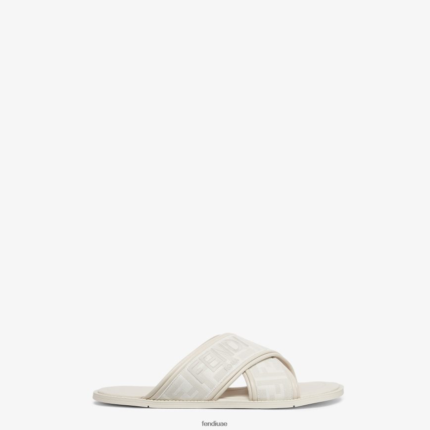 شرائح النسيج أبيض Fendi رجال أحذية TNL80L2279