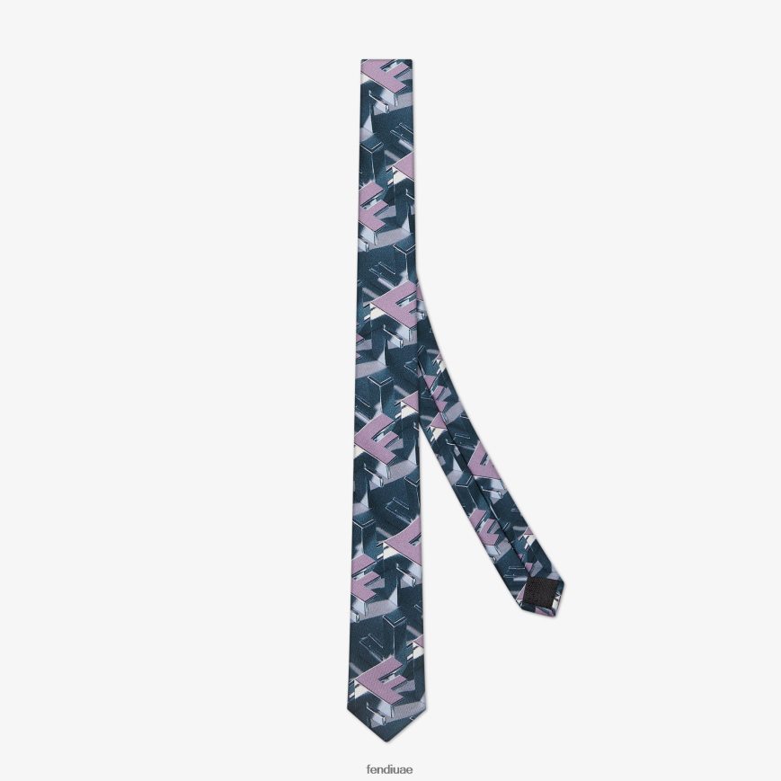 ربطة عنق حريرية متعدد الألوان Fendi رجال مُكَمِّلات TNL80L2366