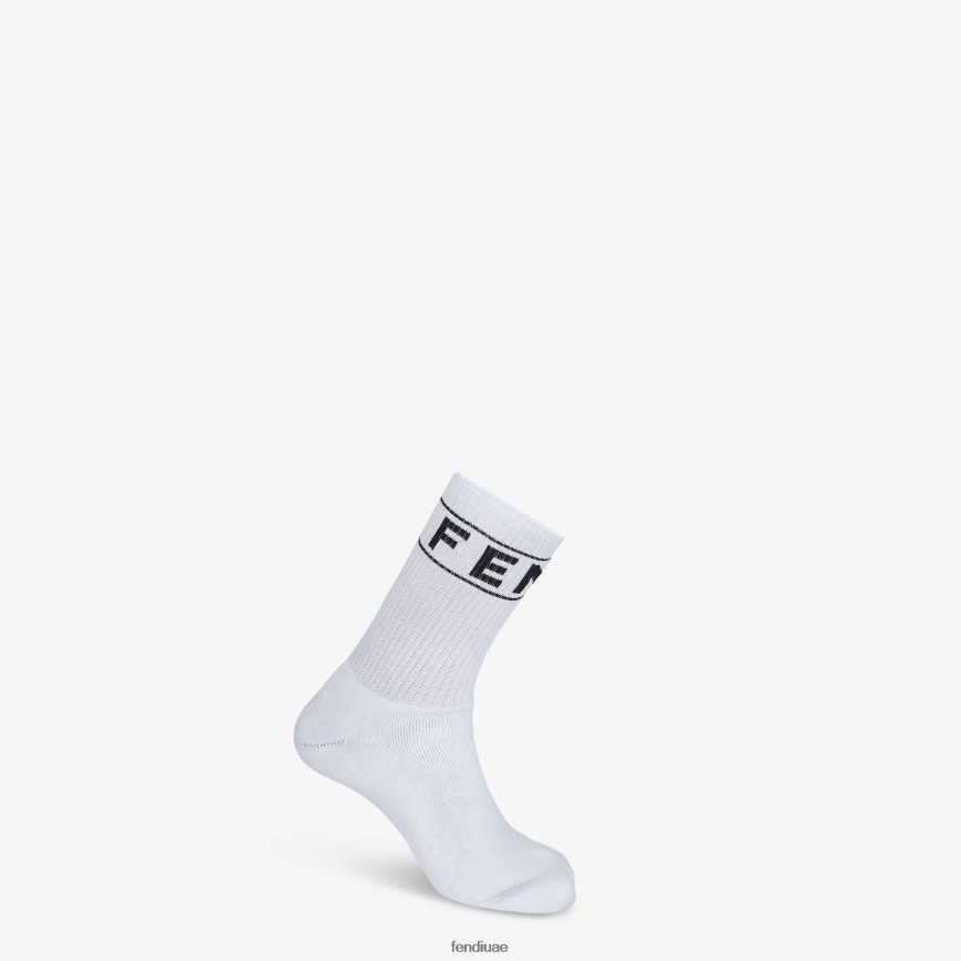 جوارب تيري أبيض Fendi رجال مُكَمِّلات TNL80L2388