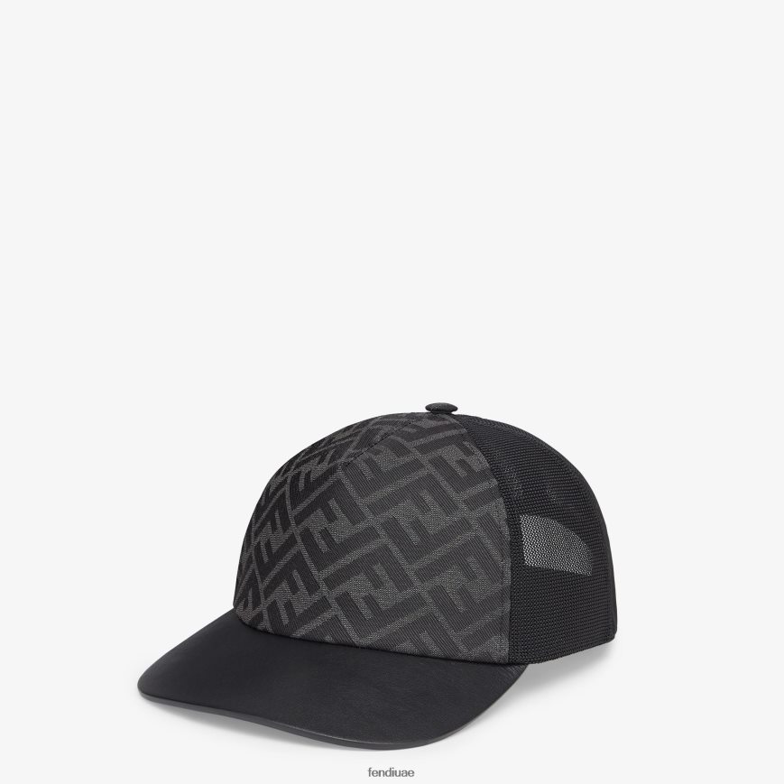 قبعة بيسبول من القماش رمادي Fendi رجال مُكَمِّلات TNL80L2390