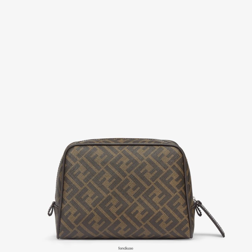 حالة أدوات الزينة النسيج بني Fendi رجال مُكَمِّلات TNL80L2499