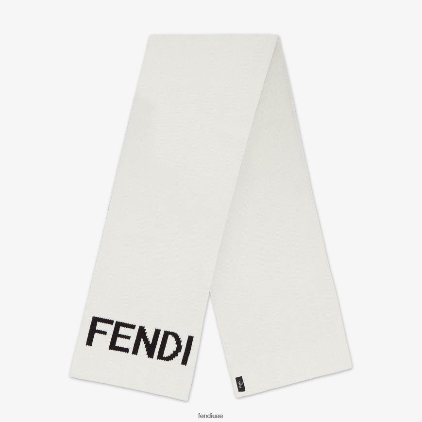 وشاح من الصوف أبيض Fendi رجال مُكَمِّلات TNL80L2520