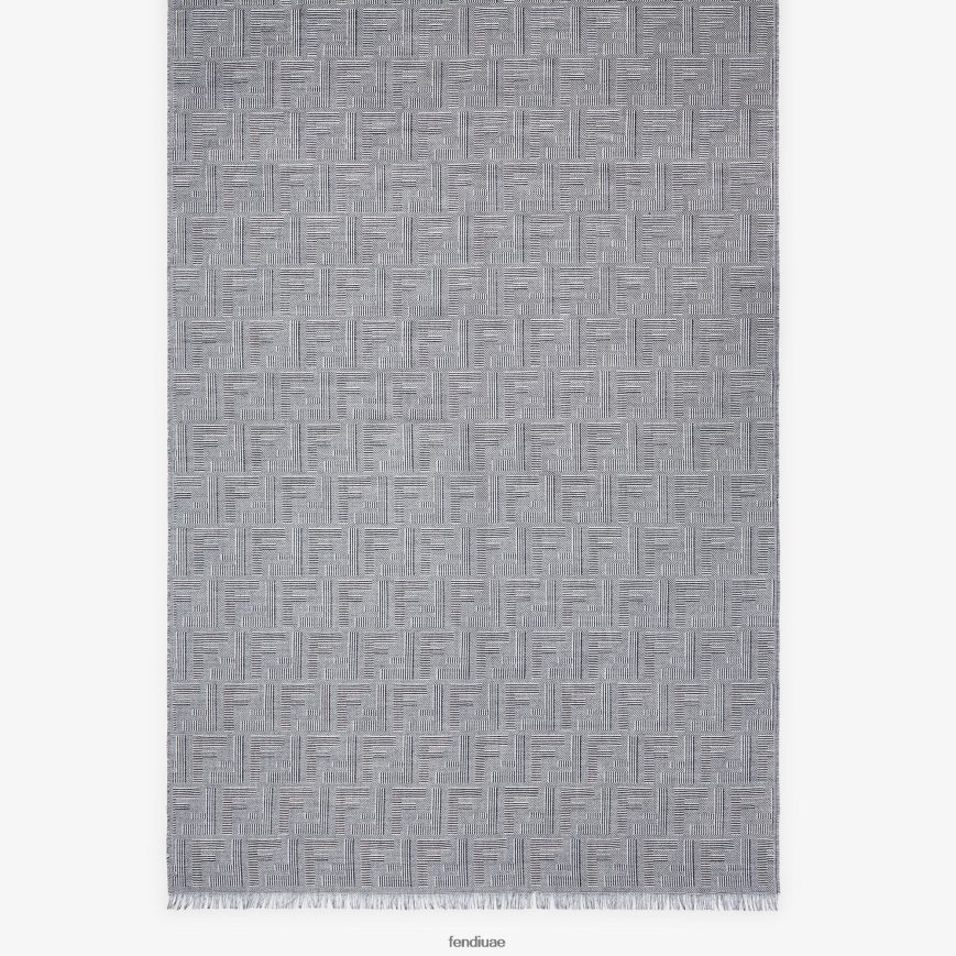 وشاح من الصوف والحرير أزرق Fendi رجال مُكَمِّلات TNL80L2545