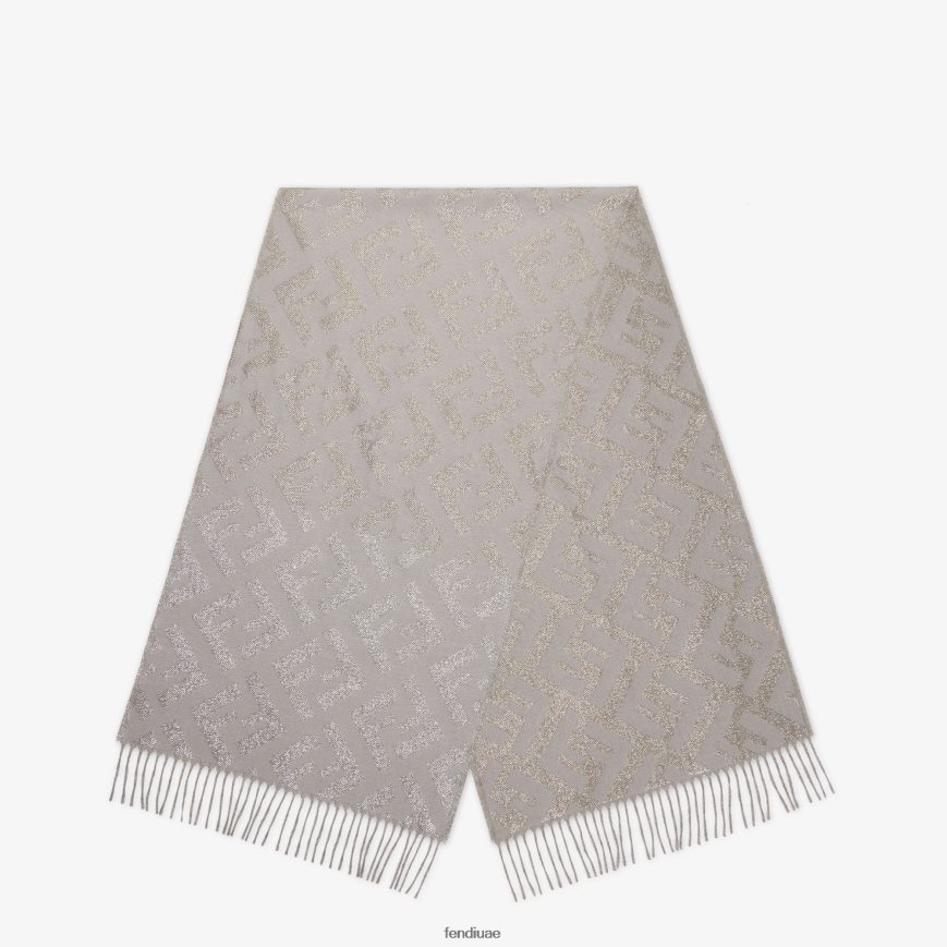 حمامة الكشمير وشاح اللون البيج Fendi نحيف مُكَمِّلات TNL80L267