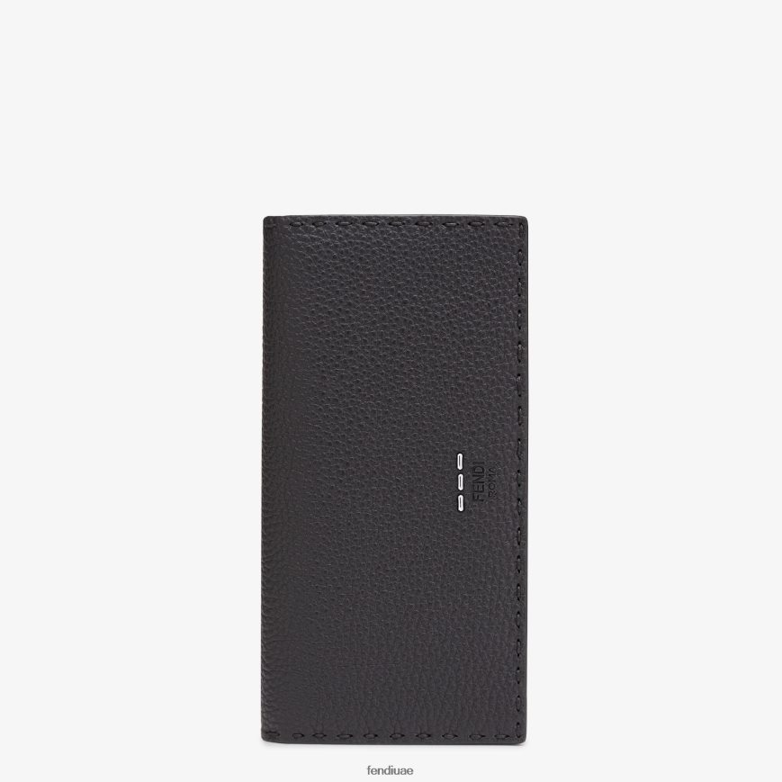 الجلود الرومانية القارية أسود Fendi رجال مُكَمِّلات TNL80L2683