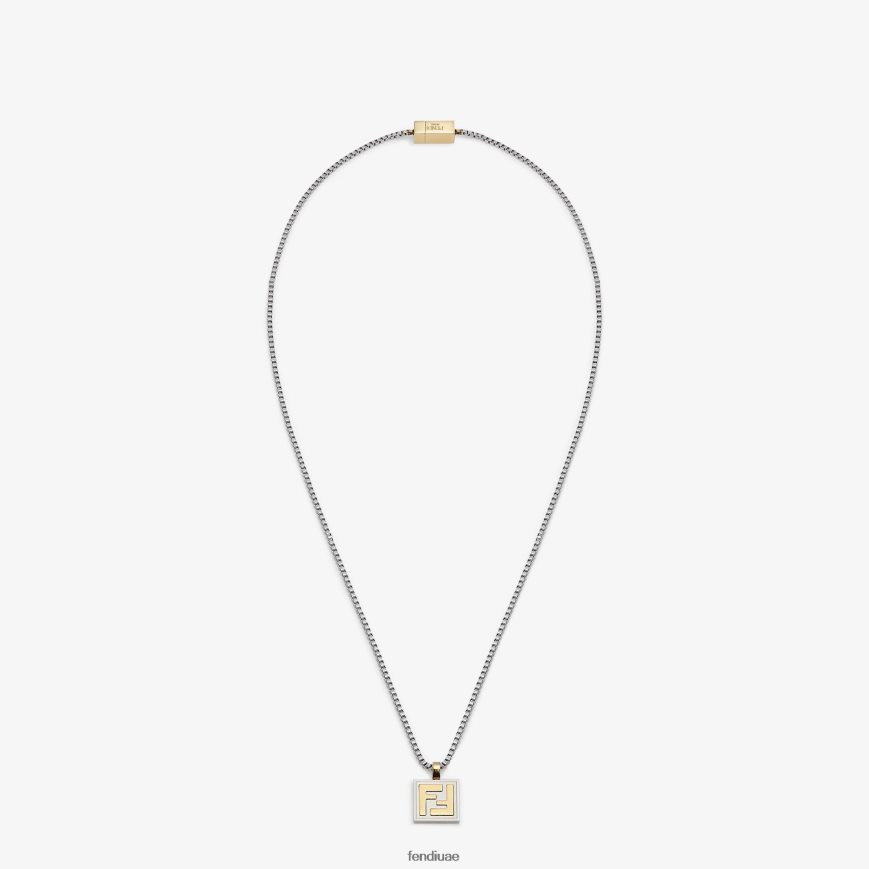 قلادة فضة Fendi رجال مجوهرات TNL80L2724