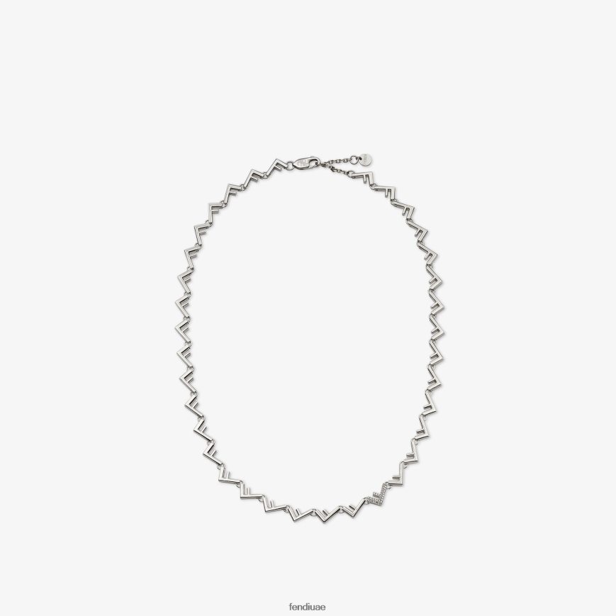 قلادة معدنية فضة Fendi رجال مجوهرات TNL80L2738