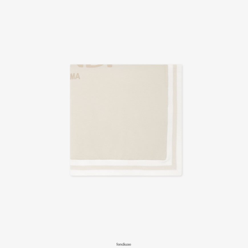 بطانية جيرسي روما اللون البيج Fendi أطفال مُكَمِّلات TNL80L2774