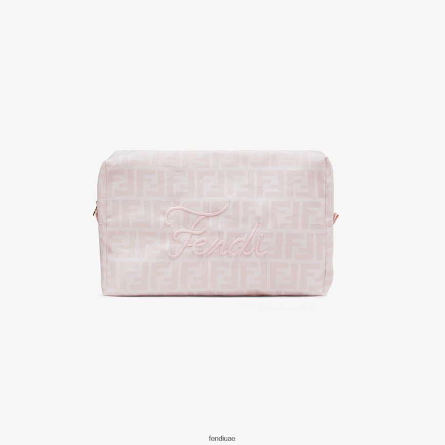 طقم أطفال من القطن والحرير مع ملاءة أطفال وحقيبة أدوات الزينة موضة Fendi أطفال مُكَمِّلات TNL80L2793