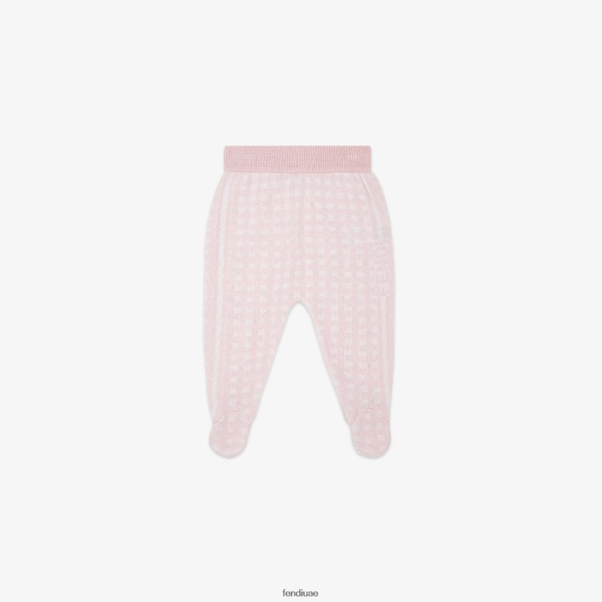 بنطال منسوج من القطن والكشمير متعدد الألوان Fendi أطفال ثياب TNL80L2813