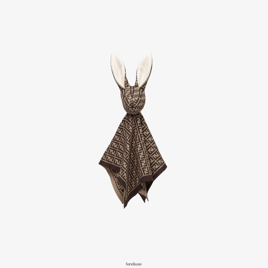 لعبة أطفال ناعمة من القطن والكشمير مع شعار موضة Fendi أطفال مُكَمِّلات TNL80L2826