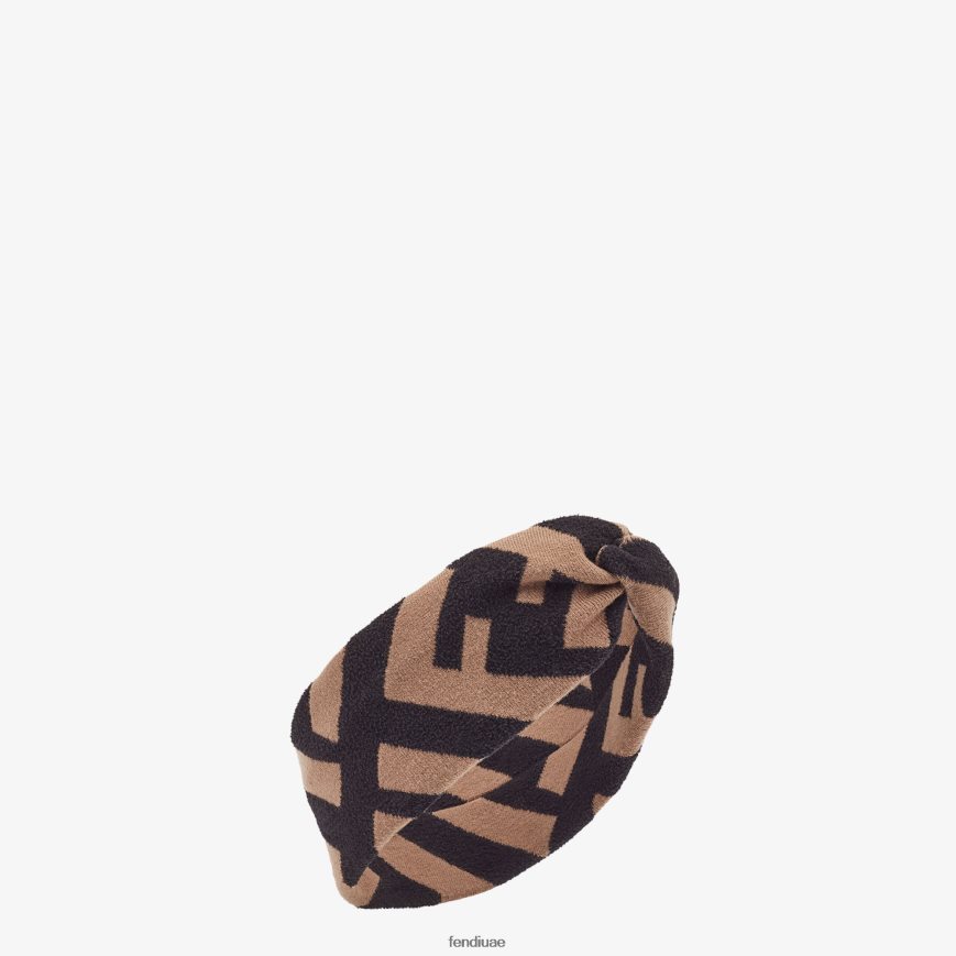 شريط متعدد الصوف والفسكوز بني Fendi نحيف مُكَمِّلات TNL80L284