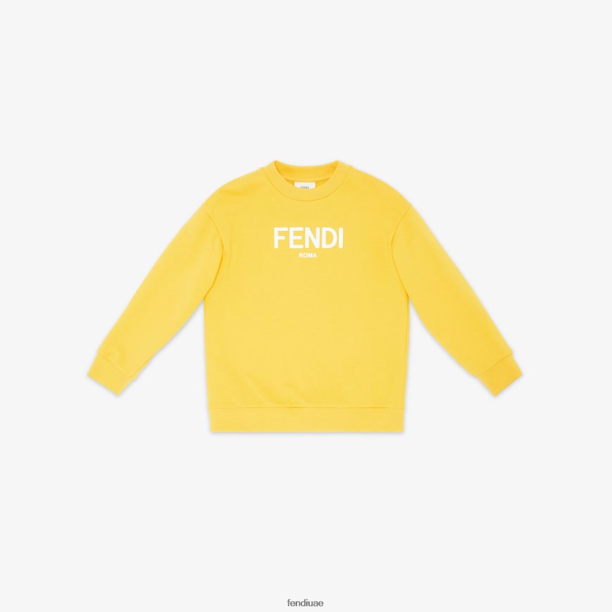 سترة روما أصفر Fendi أطفال ثياب TNL80L2898