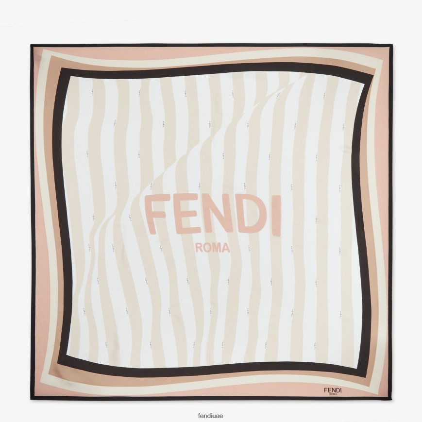 فولار الحرير متعدد الألوان Fendi نحيف مُكَمِّلات TNL80L290