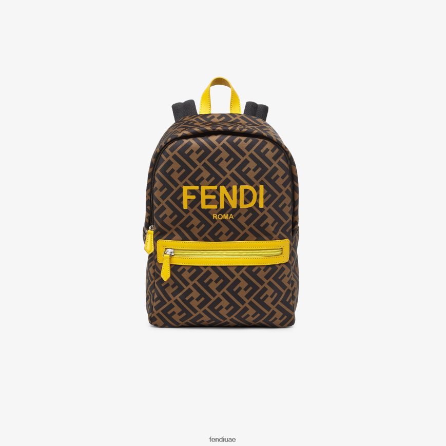 حقيبة ظهر من النايلون مع طباعة روما متعدد الألوان Fendi أطفال مُكَمِّلات TNL80L2906