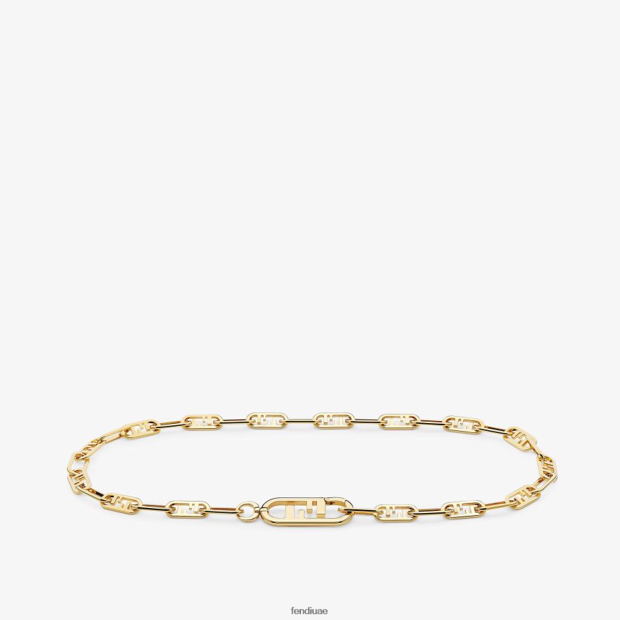 حزام معدني ذهب Fendi نحيف مُكَمِّلات TNL80L358