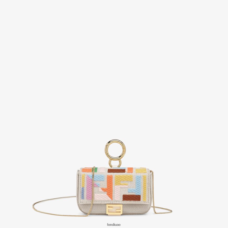 سحر قماش اللون البيج Fendi نحيف مُكَمِّلات TNL80L396