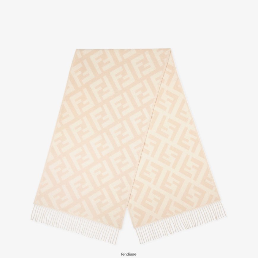 وشاح من الكشمير الشاحب لون القرنفل Fendi نحيف مُكَمِّلات TNL80L400