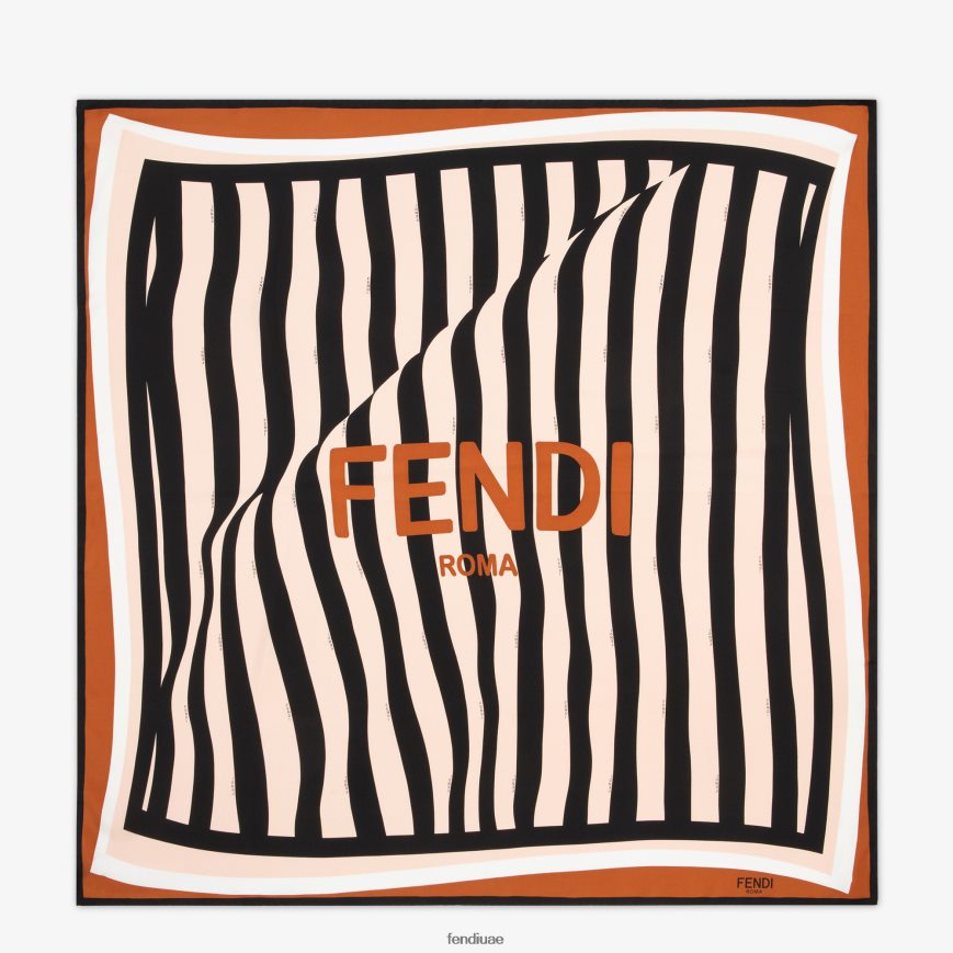 فولار الحرير متعدد الألوان Fendi نحيف مُكَمِّلات TNL80L406