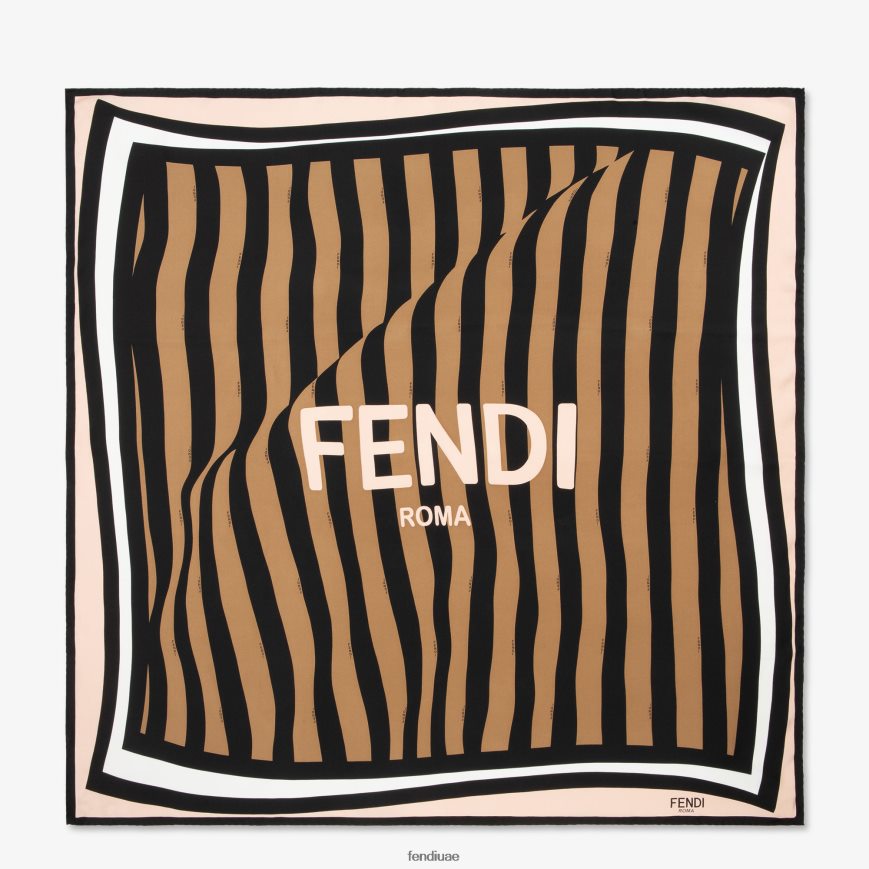 فولار الحرير متعدد الألوان Fendi نحيف مُكَمِّلات TNL80L407