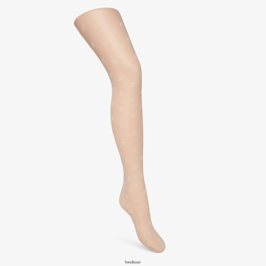 جوارب طويلة من النايلون لون القرنفل Fendi نحيف مُكَمِّلات TNL80L438