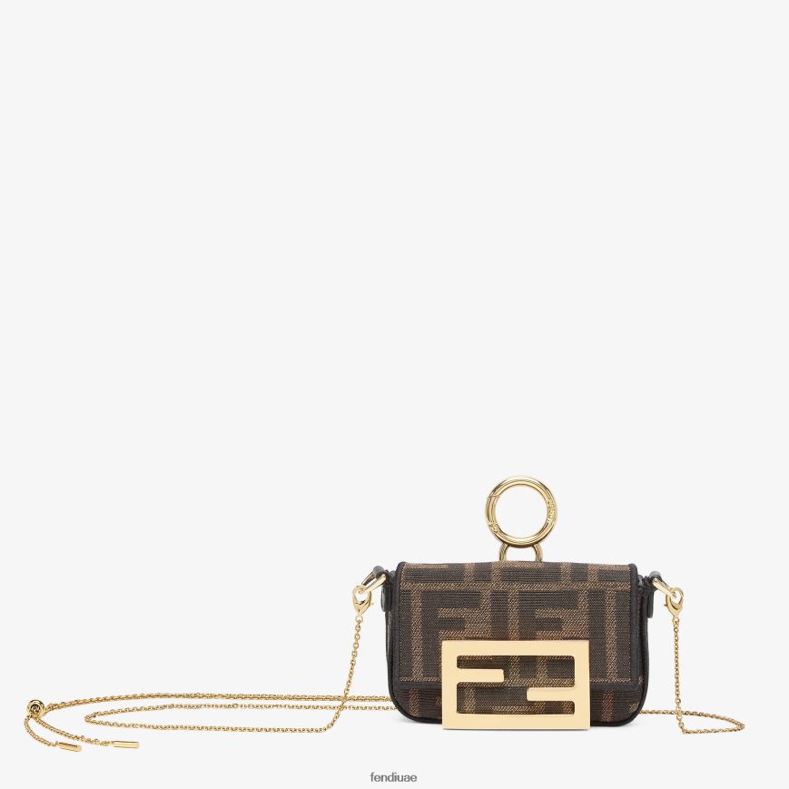 سحر النسيج بني Fendi نحيف مُكَمِّلات TNL80L502