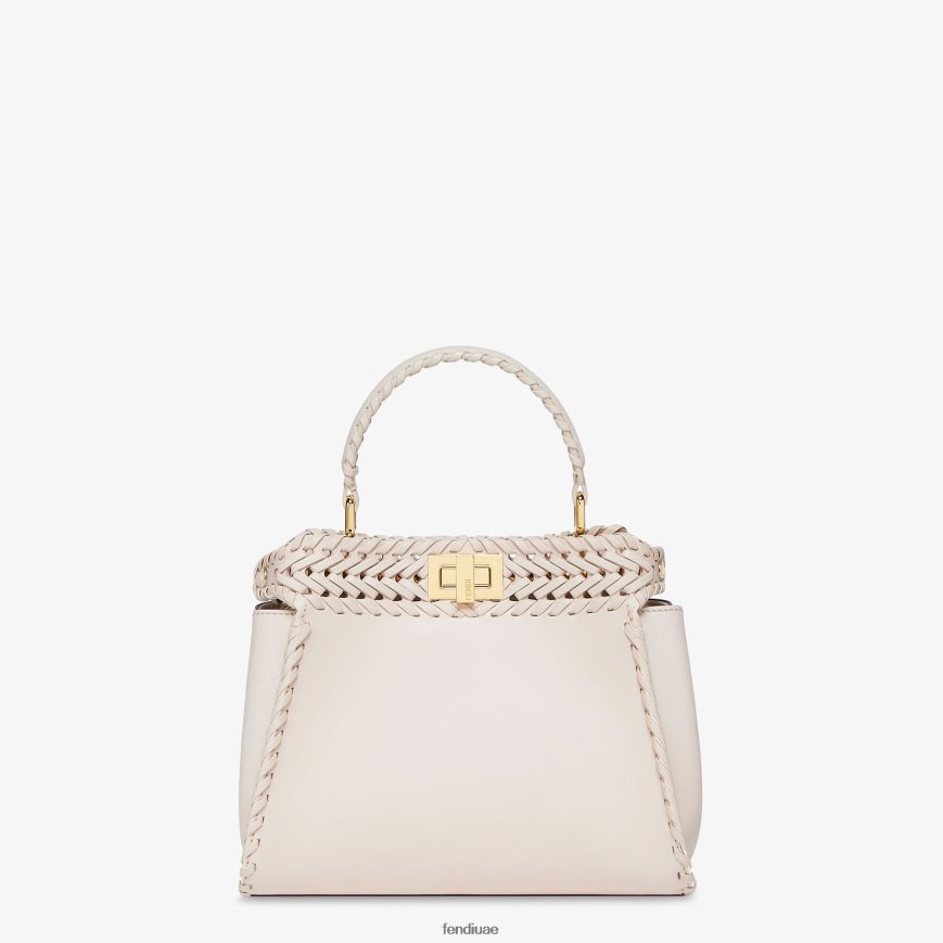 حقيبة من جلد الكاميليا مع خيوط متطابقة لون القرنفل Fendi نحيف مُكَمِّلات TNL80L552