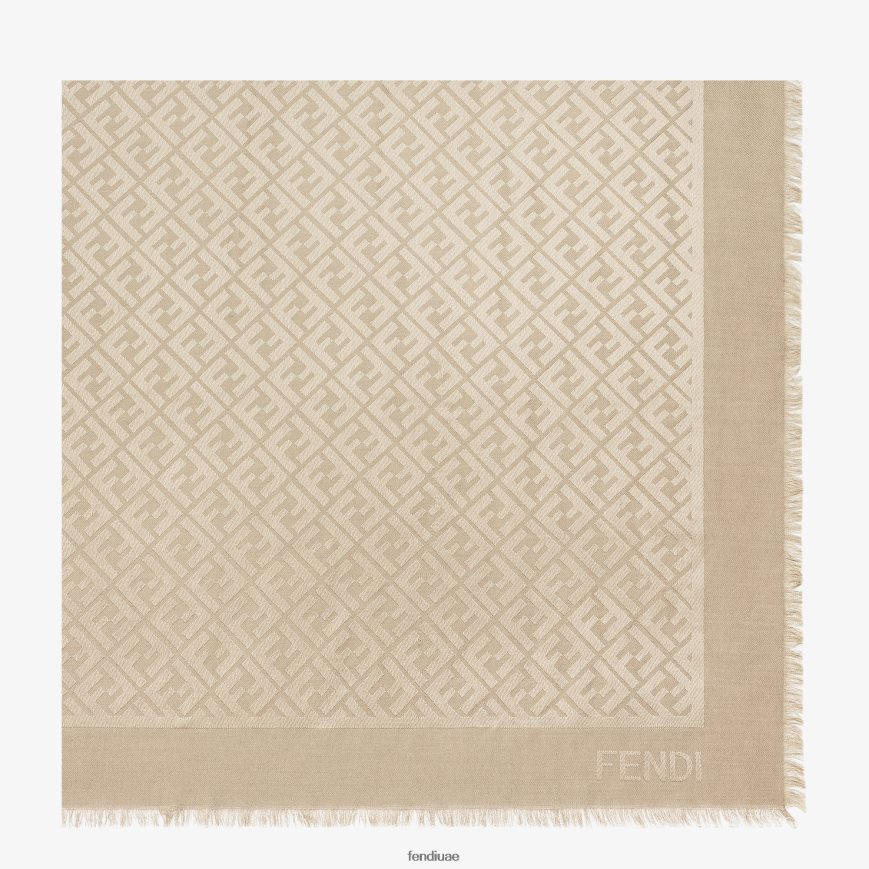 حمامة الحرير والصوف شال لون القرنفل Fendi نحيف مُكَمِّلات TNL80L56