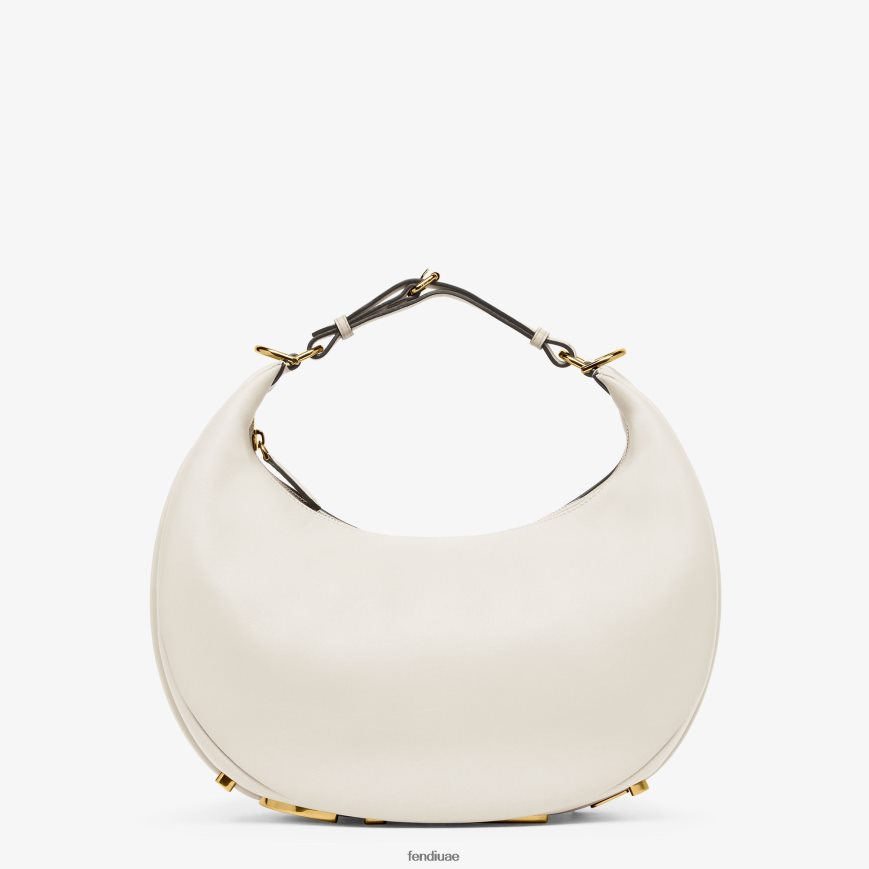 حقيبة جلدية متوسطة الحجم أبيض Fendi نحيف مُكَمِّلات TNL80L571