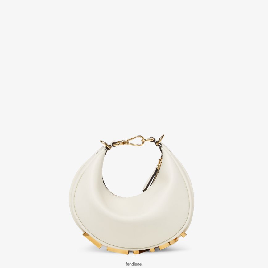 حقيبة جلدية صغيرة أبيض Fendi نحيف مُكَمِّلات TNL80L572