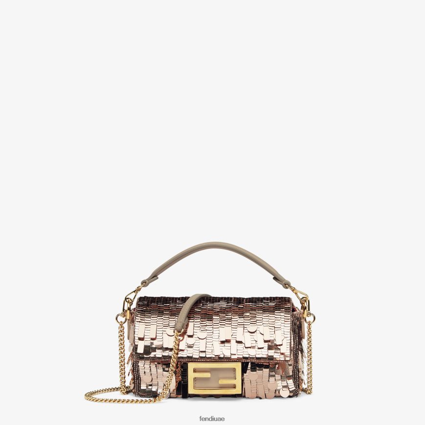 حمامة الترتر وحقيبة جلدية رمادي Fendi نحيف مُكَمِّلات TNL80L590