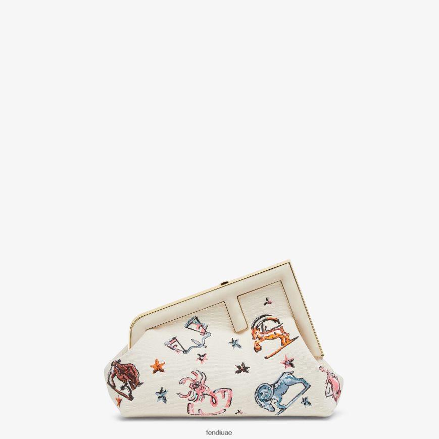 حقيبة قماش مع تطريز التنجيم متعدد الألوان Fendi نحيف مُكَمِّلات TNL80L633
