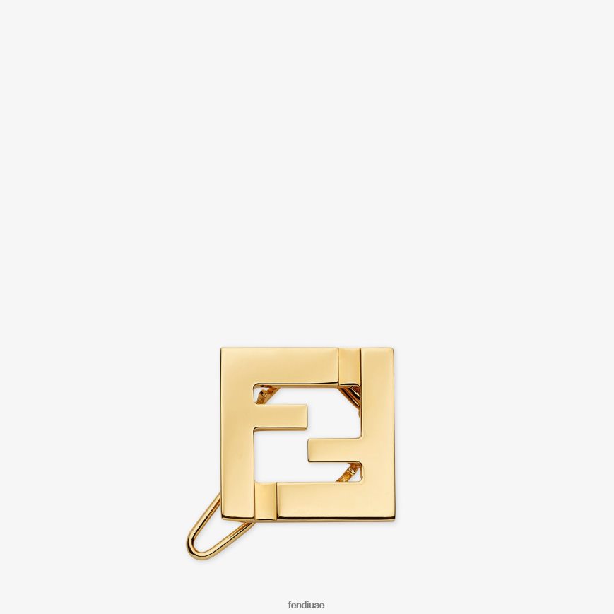 مشبك شعر معدني ذهب Fendi نحيف مجوهرات TNL80L66