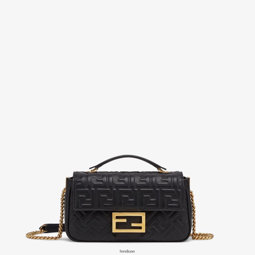 حقيبة باغيت متوسطة الطول من جلد نابا موضة Fendi نحيف مُكَمِّلات TNL80L691