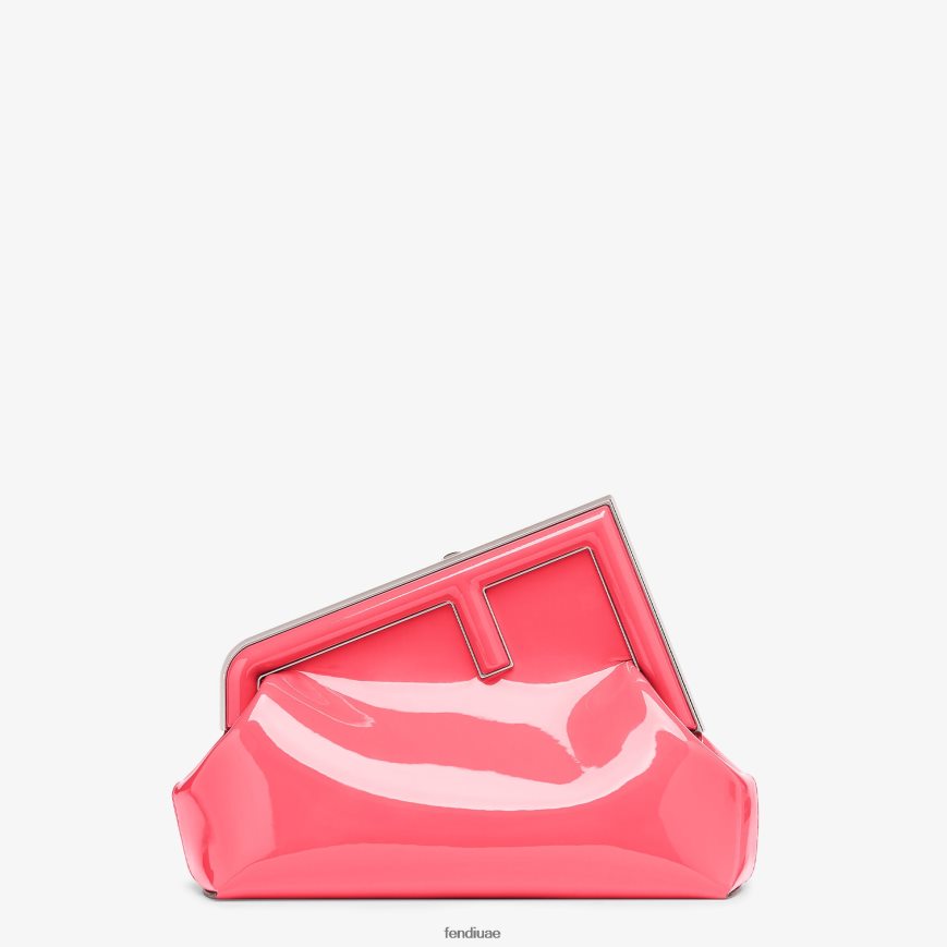 حقيبة جلدية براءات الاختراع لون القرنفل Fendi نحيف مُكَمِّلات TNL80L707