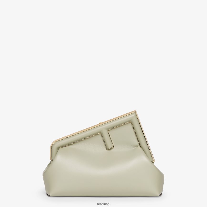 حقيبة جلدية ميدي أخضر Fendi نحيف مُكَمِّلات TNL80L709