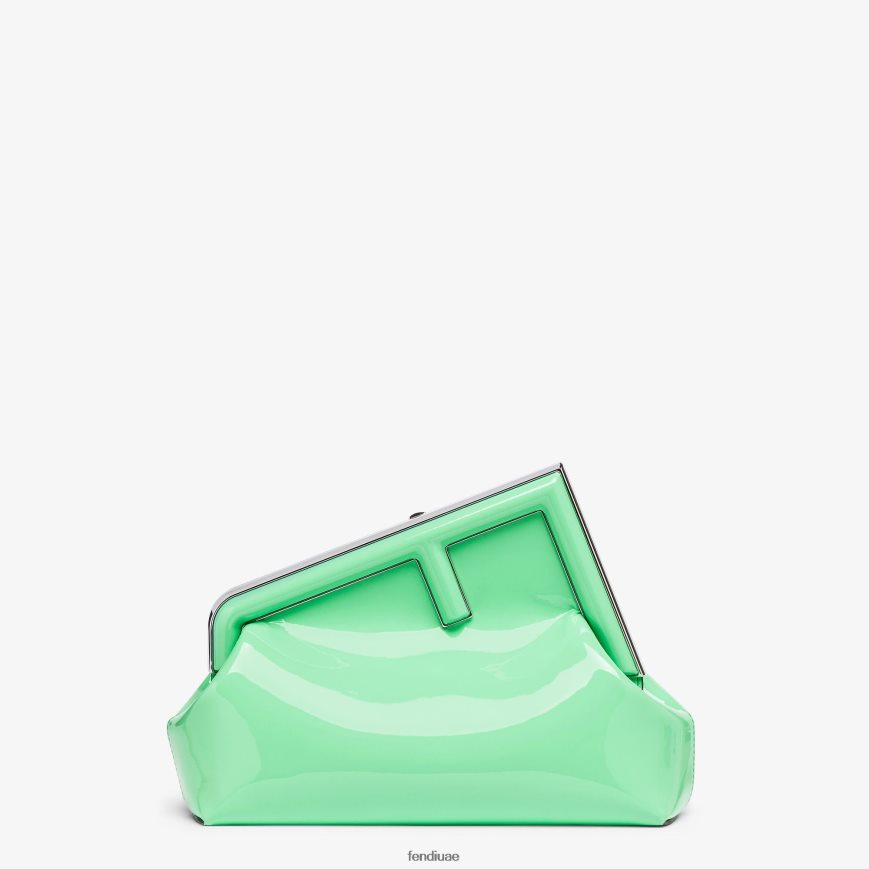 حقيبة جلدية براءات الاختراع أخضر Fendi نحيف مُكَمِّلات TNL80L711