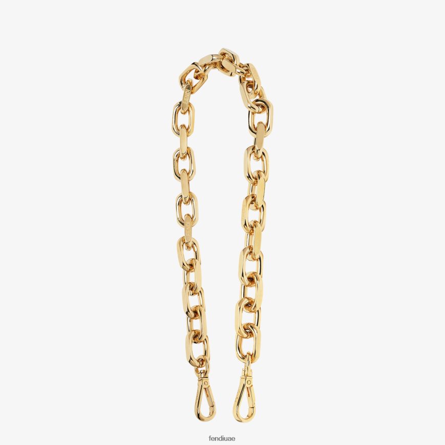 حزام كتف معدني اللون البيج Fendi نحيف مُكَمِّلات TNL80L8