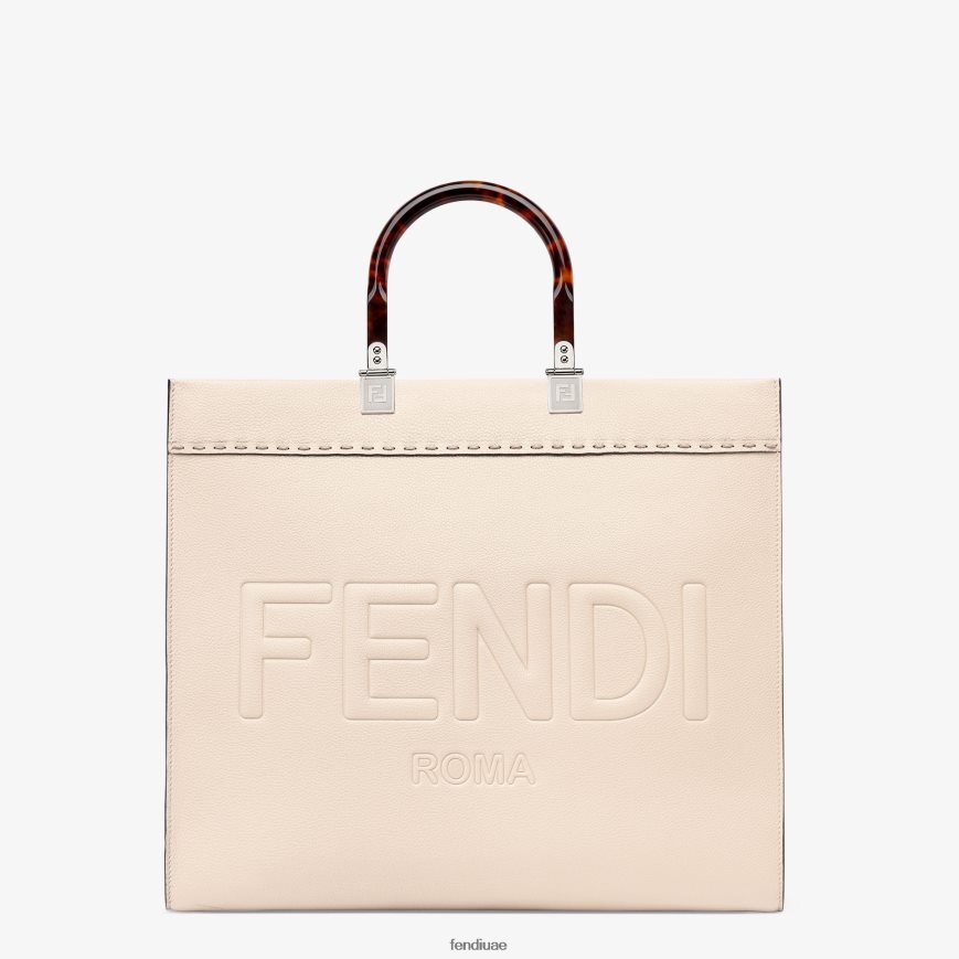 متسوق جلدي شاحب الحبوب الكاملة لون القرنفل Fendi نحيف مُكَمِّلات TNL80L848