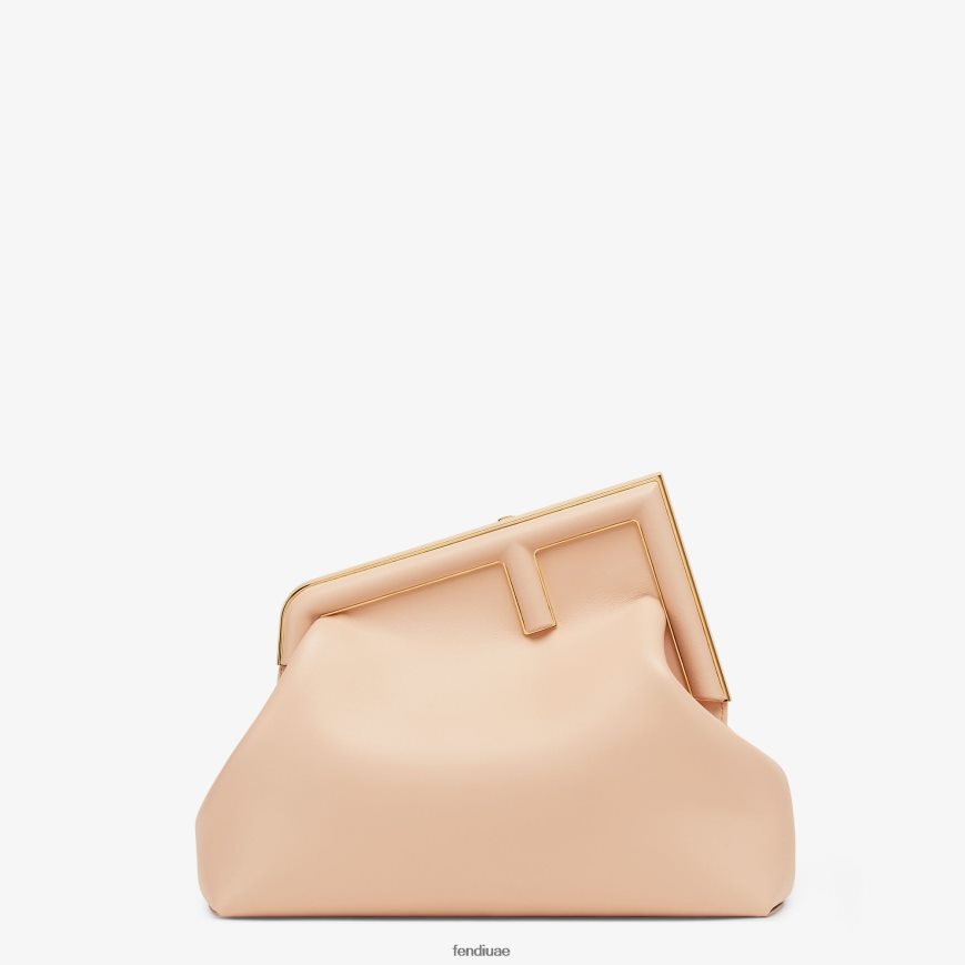 حقيبة جلدية متوسطة لون القرنفل Fendi نحيف مُكَمِّلات TNL80L876