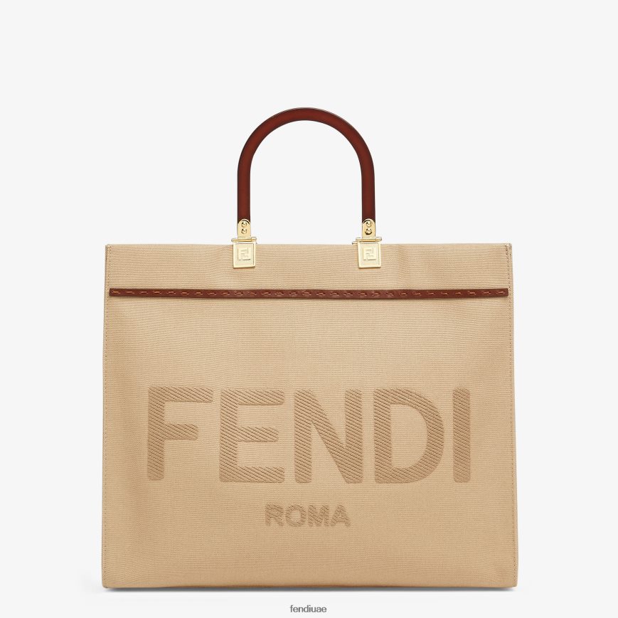 حقيبة قماش اللون البيج Fendi نحيف مُكَمِّلات TNL80L880