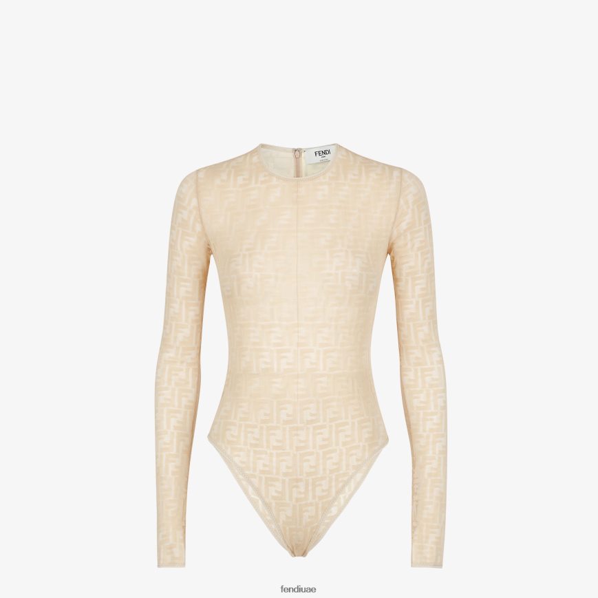 ارتداءها الدانتيل اللون البيج Fendi نحيف ثياب TNL80L968