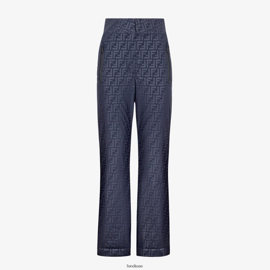 السراويل النسيج التكنولوجيا ff أزرق Fendi نحيف ثياب TNL80L1176