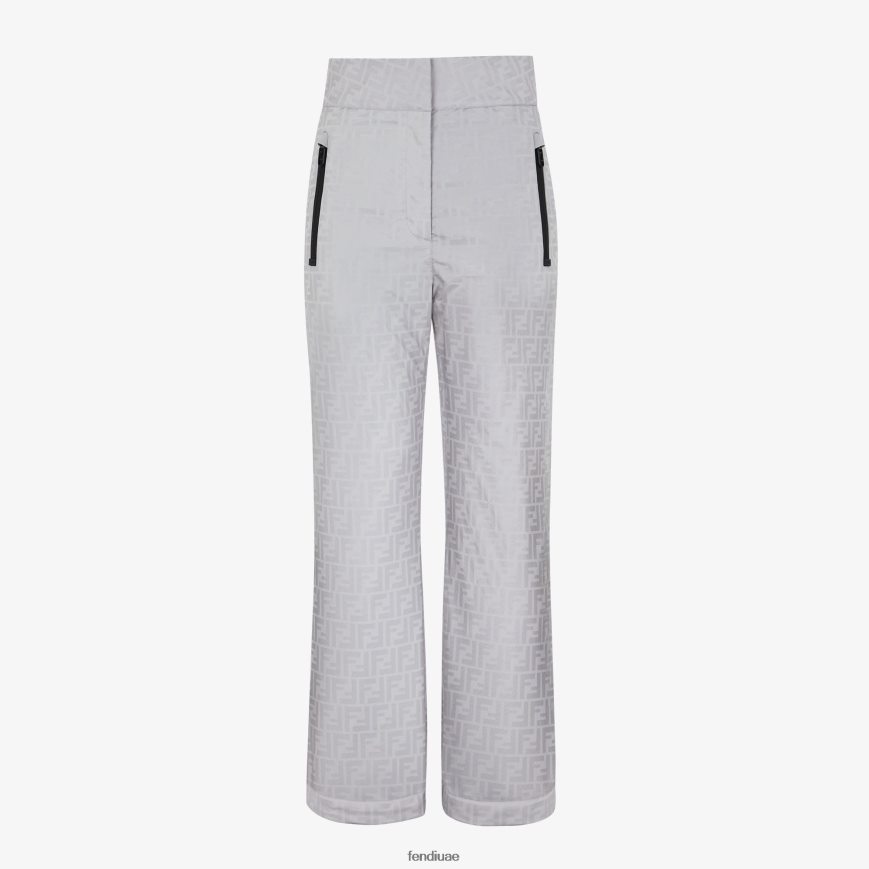السراويل النسيج التكنولوجيا ff رمادي Fendi نحيف ثياب TNL80L1179