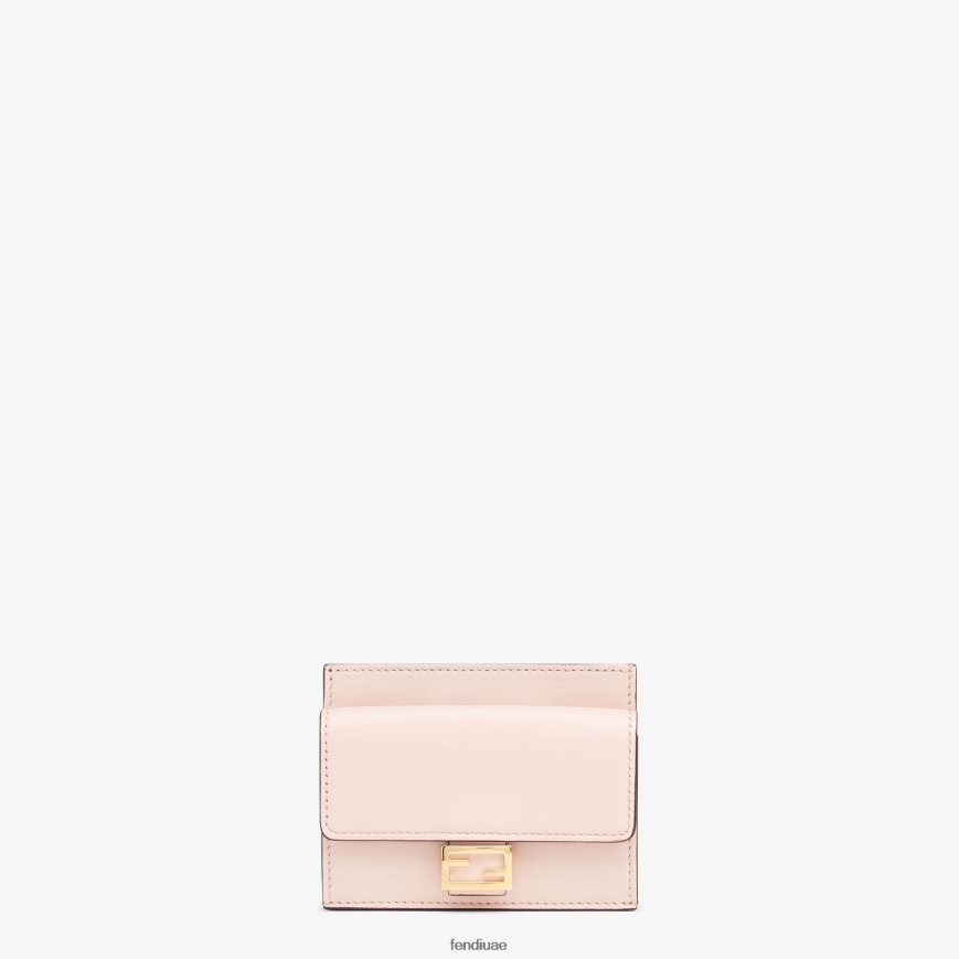 حامل بطاقة جلد نابا ff لون القرنفل Fendi نحيف مُكَمِّلات TNL80L1544