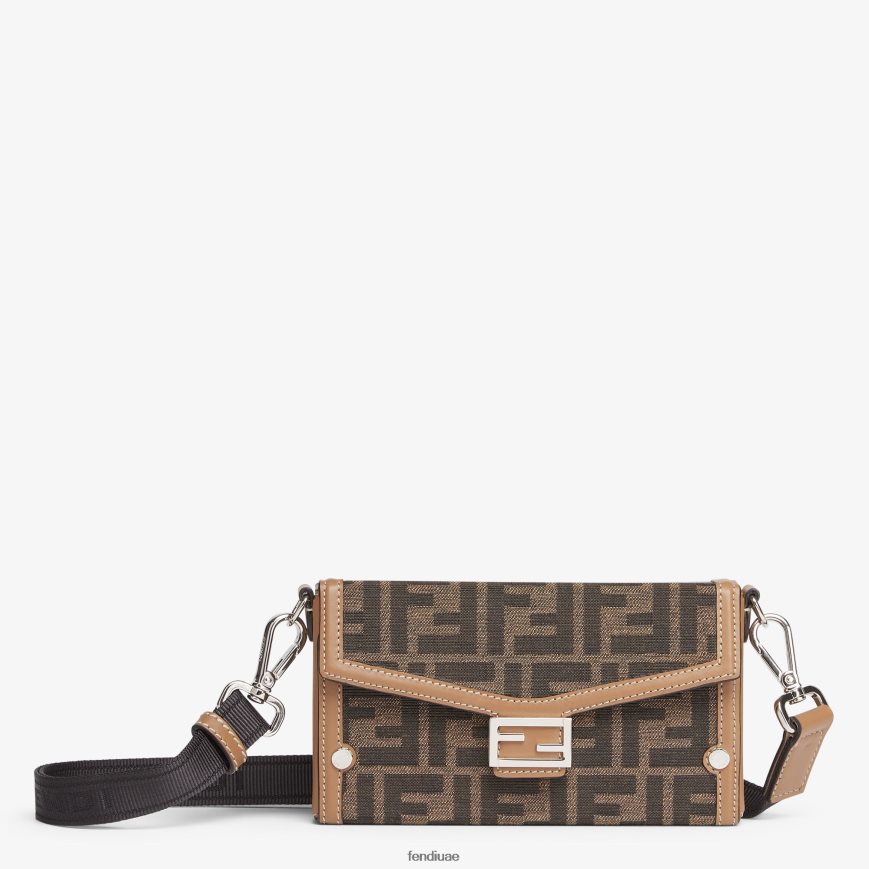 حقيبة قماش ff بني Fendi رجال مُكَمِّلات TNL80L2586